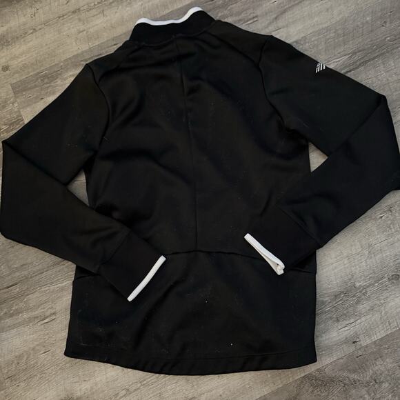 NIKE Golf Dri Fit 1/2 Zip Pullover Womens Sz Medium Black White 1/4 Zip - Picture 4 of 8